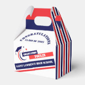 ブルーレッドホワイト卒業2025カスタムパーティー フェイバーボックス (裏面サイド)