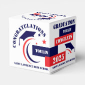 ブルーレッドホワイト卒業2025カスタム党の好意 フェイバーボックス (裏面サイド)