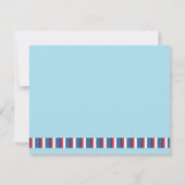 ブルーレッドホワイト航海のテーマ誕生パーティー 招待状 (裏面)