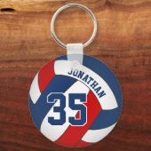 ブルーレッドボーイズチームカラーズジャージーバレーボール キーホルダー (正面)
