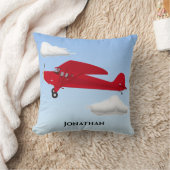 ブルーレッドボーイズベッドルームヴィンテージ機 クッション (ブランケット)