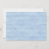 ブルーレッドモダンが1歳航海のの誕生日に出航 招待状 (裏面)