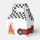 ブルーレッドレースファストレトロレーシングカー誕生日 フェイバーボックス (裏面サイド)