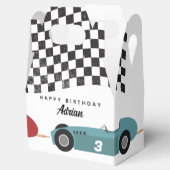 ブルーレッドレースファストレトロレーシングカー誕生日 フェイバーボックス (オープン)