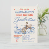 ブルーレッドロードカウボーイハイスクール卒業 招待状 (スタンド正面)