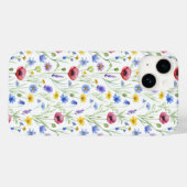 ブルーレッド水彩野の花 Case-Mate iPhoneケース (裏面 (横))