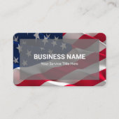 ブルーレッド白シンプル色ミニマリスト米国国旗 名刺 (正面)