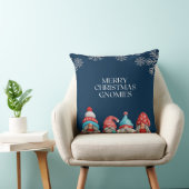 ブルーレッド白格言プリンと雪の結晶クリスマス クッション (椅子)