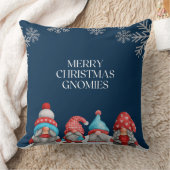 ブルーレッド白格言プリンと雪の結晶クリスマス クッション (ブランケット)