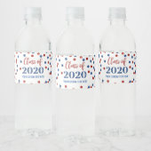 ブルーレッド紙吹雪2020年卒業 ペットボトルラベル (ボトル)