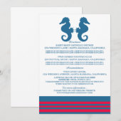 ブルーレッド航海のシーホース情報カード 招待状 (正面/裏面)