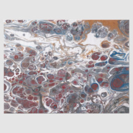 ブルーレッド銅白色抽象芸術切り離 薄葉紙