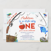 ブルーレッド魚釣りオフィシャルワン1歳 招待状 (正面)