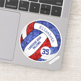 ブルーレッド・ガールズ・バレーボール・スクール・チームのマスコット名 シール