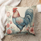 ブルーレッド&クリームAIロッ魅力的スター クッション (ブランケット)