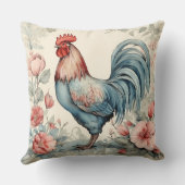 ブルーレッド&クリームAIロッ魅力的スター クッション (裏面)