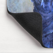 ブルーレディパリジェンヌルノアール印象派絵を描主義者 マウスパッド (コーナー)