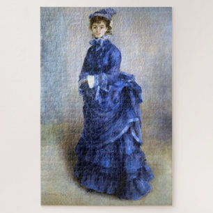ブルーレディーパリジェンヌルノアール印象派絵を描 ジグソーパズル