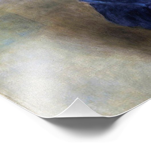 ブルーレディーパリジェンヌルノアール印象派絵を描 フォトプリント (角)