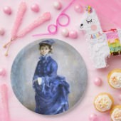 ブルーレディーパリジェンヌルノアール印象派絵を描 ペーパープレート (パーティー)