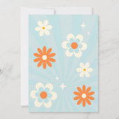 ブルーレトロなグルービー誕生日 招待状 (裏面)