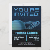 ブルーレトロウェーブパーティの招待状 招待状 (正面)