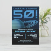 ブルーレトロウェーブ50thバースデーパーティーへの招待 招待状 (スタンド正面)