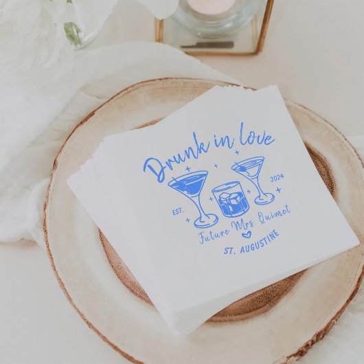 ブルーレトロカクテルバチェロレッテ スタンダードカクテルナプキン