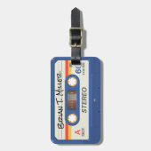 ブルーレトロカセット |マーカー名 ラゲッジタグ (正面縦)