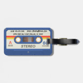 ブルーレトロカセット |マーカー名 ラゲッジタグ (裏面横)