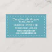 ブルーレトロカメラフォトグラファー名刺 名刺 (裏面)