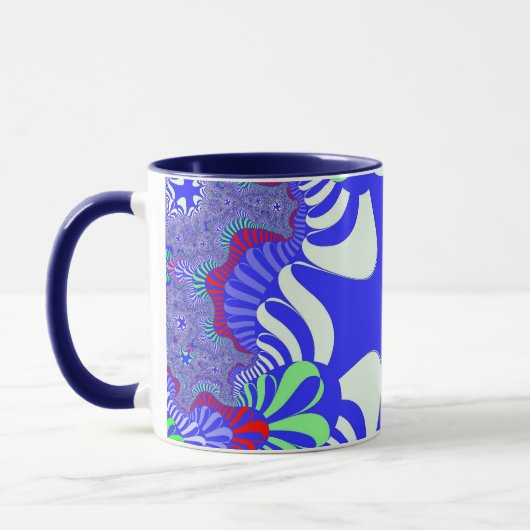 ブルーレトロクロス マグカップ (左)