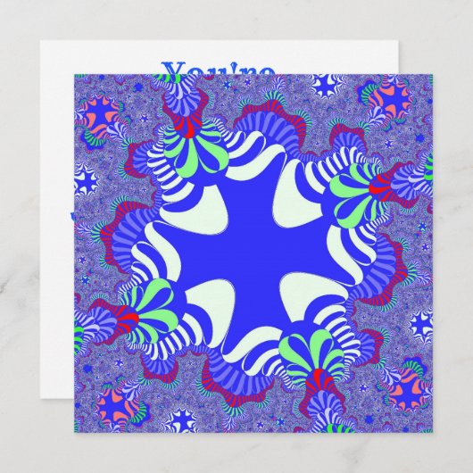 ブルーレトロクロス 招待状 (正面/裏面)