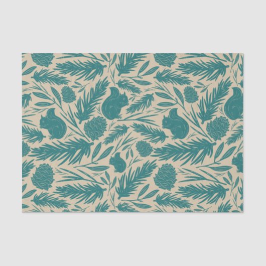 ブルーレトロコージークリスマスチャーム 薄葉紙 (正面)