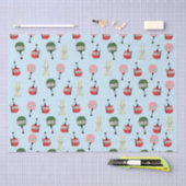 ブルーレトロスキーリフトゴンドラウィンタースキー 薄葉紙 (クラフト)