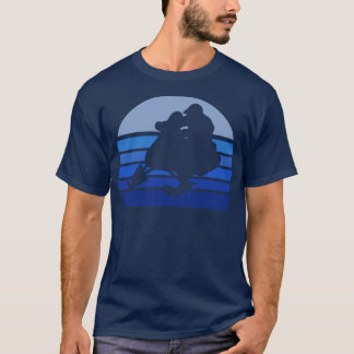 ブルーレトロスノーモービル Tシャツ