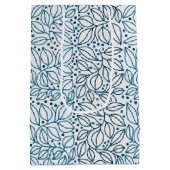 ブルーレトロタイズオブクリスマスビベス ミディアムペーパーバッグ (裏面)