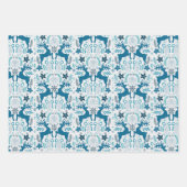 ブルーレトロタイズオブクリスマスビベス ラッピングペーパーシート (正面2)