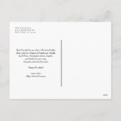 ブルーレトロタイポグラフィハッピーハヌッカフ2枚 シーズンポストカード (裏面)