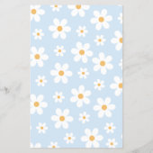 ブルーレトロデイジーベビーシャワービンゴ チラシ (裏面)