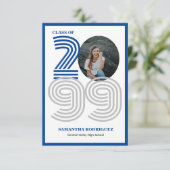 ブルーレトロビッグナンバーズ卒業写真 招待状 (スタンド正面)