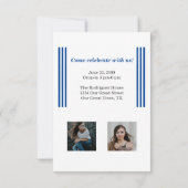 ブルーレトロビッグナンバーズ卒業写真 招待状 (裏面)