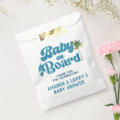 ブルーレトロベビーオンボードサーフベビーシャワー フェイバーバッグ (封をした状態)