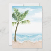 ブルーレトロベビーオンボードサーフベビーシャワー 招待状 (裏面)