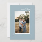 ブルーレトロボホミニマリストの手紙と写真 シーズンカード (正面)