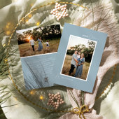 ブルーレトロボホミニマリストの手紙と写真 シーズンカード