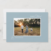 ブルーレトロボホミニマリスト写真と手紙 シーズンカード (正面)