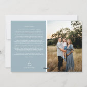 ブルーレトロボホミニマリスト写真と手紙 シーズンカード (裏面)