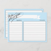 ブルーレトロレシピカード ポストカード (正面/裏面)