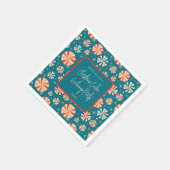 ブルーレトロヴィンテージキャンディクリスマスクッキー交換 スタンダードカクテルナプキン (角)